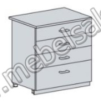 НУВЕЛЬ ШКАФ НИЖНИЙ 800 С 4 ЯЩИКАМИ (ШН4Я 800)